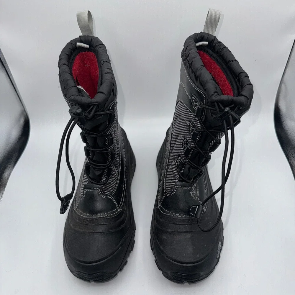 The North Face Youth Alpenglow IV Waterproof Snow Boots Kids 4 Black‎ Insulated